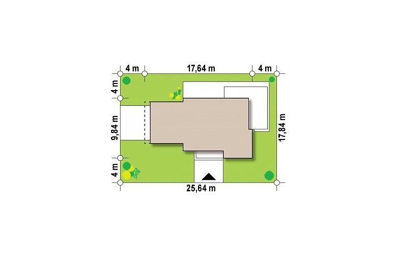 Projekt domu piętrowego Zx114 - Usytuowanie