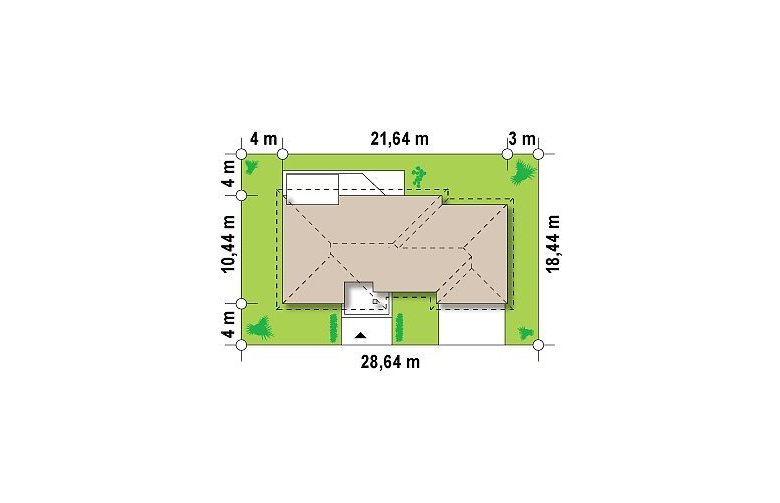 Projekt domu parterowego Z167 - Usytuowanie