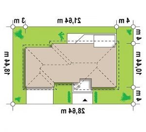 Usytuowanie budynku Z167 w wersji lustrzanej