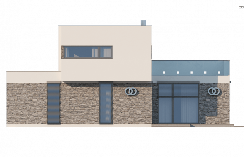 Projekt domu piętrowego Zx46 - elewacja 3