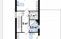 Projekt domu piętrowego Zx46 - rzut poddasza