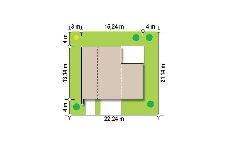 Projekt domu piętrowego Zx46 - Usytuowanie