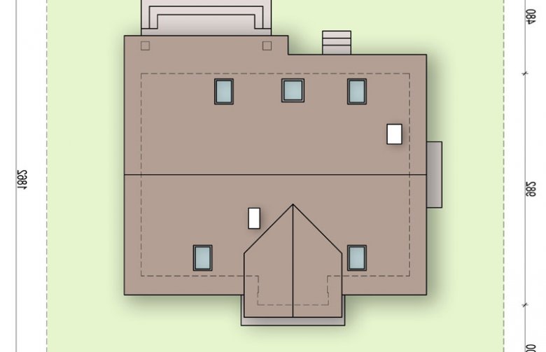 Projekt domu jednorodzinnego Marcello - Usytuowanie - wersja lustrzana