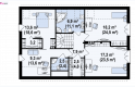 Projekt domu z poddaszem Zx43 - rzut poddasza