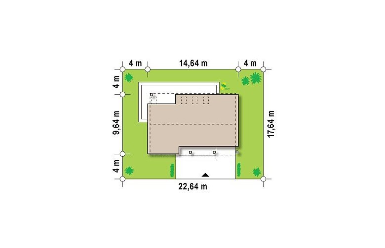 Projekt domu z poddaszem Zx43 - Usytuowanie