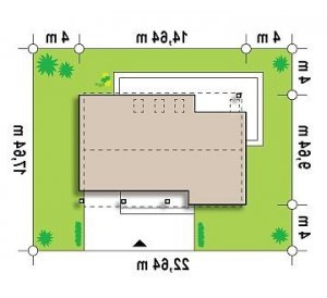 Usytuowanie budynku Zx43 w wersji lustrzanej