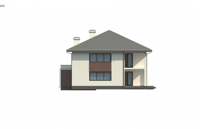 Projekt domu piętrowego Z156 - elewacja 1