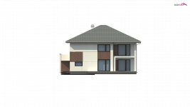 Elewacja projektu Z156 - 3 - wersja lustrzana