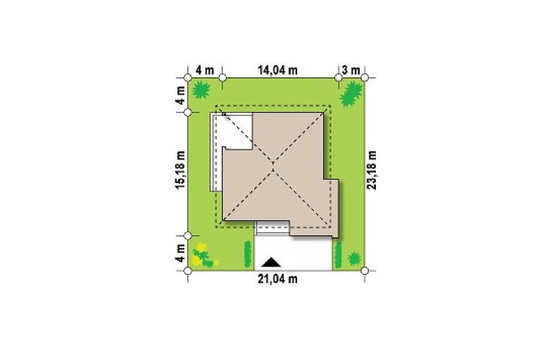 Projekt domu piętrowego Z156 - Usytuowanie