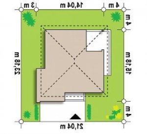 Usytuowanie budynku Z156 w wersji lustrzanej