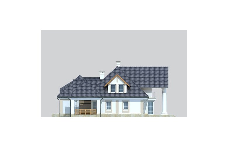 Projekt domu piętrowego LK&880 - elewacja 3