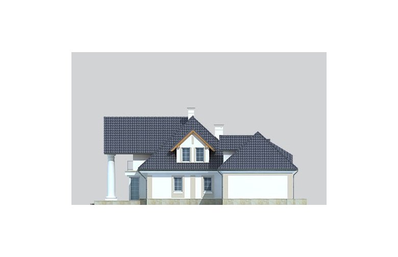 Projekt domu piętrowego LK&880 - elewacja 4