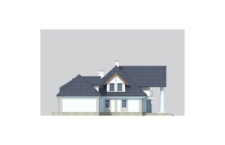 Projekt domu piętrowego LK&880 - elewacja 4