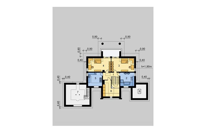 Projekt domu piętrowego LK&880 - poddasze