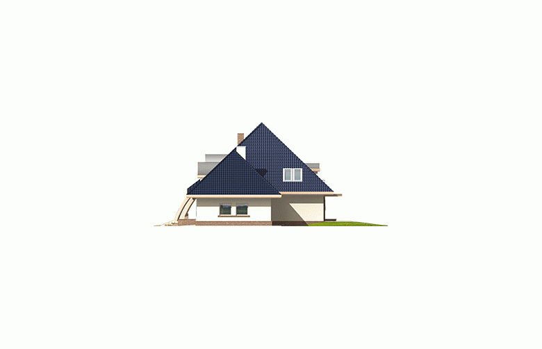 Projekt domu z poddaszem Filip G2 - elewacja 4