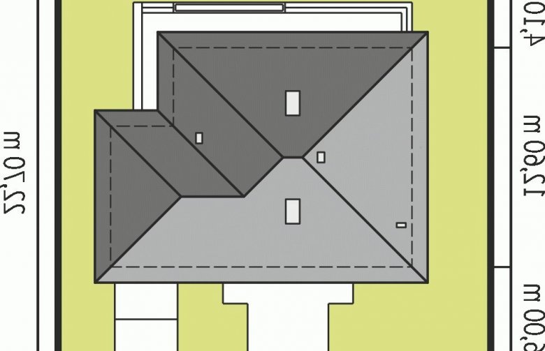 Projekt domu parterowego Flori III G1 - Usytuowanie - wersja lustrzana