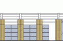 Projekt domu parterowego Frame (z wiatą) - elewacja 2