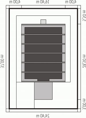 Usytuowanie budynku Frame (z wiatą) w wersji lustrzanej