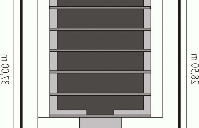 Projekt domu parterowego Frame (z wiatą) - Usytuowanie - wersja lustrzana