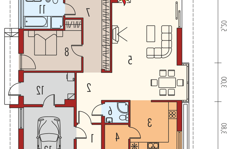 Projekt domu parterowego Glen II G1 Leca® DOM - parter