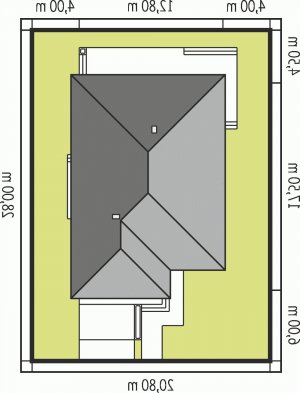 Usytuowanie budynku Glen II G1 Leca® DOM w wersji lustrzanej