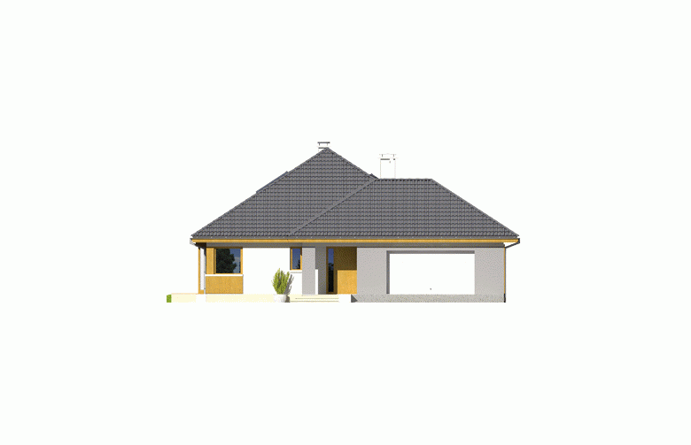 Projekt domu dwurodzinnego Glen III G2 - elewacja 1
