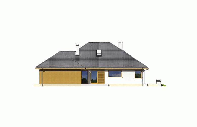 Projekt domu dwurodzinnego Glen III G2 - elewacja 4