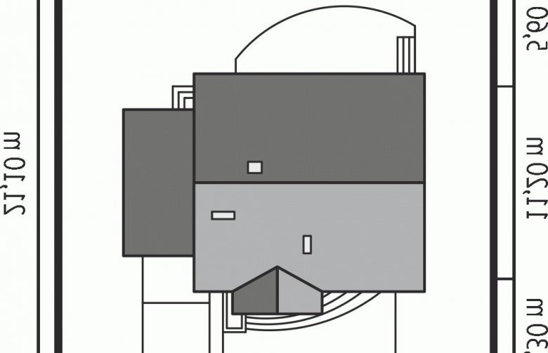 Projekt domu jednorodzinnego Hania G1 - Usytuowanie - wersja lustrzana