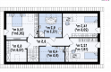Projekt domu dwurodzinnego Z187 dom dwulokalowy lub dwurodzinny  - rzut poddasza