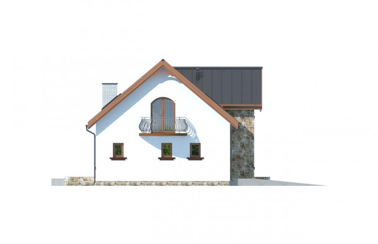 Projekt domu wielorodzinnego Ocelot - elewacja 3