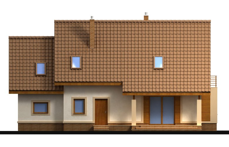 Projekt domu jednorodzinnego Amaretto 2 - elewacja 3