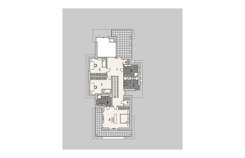 Projekt domu szkieletowego LK&801 - piętro
