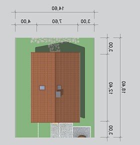 Usytuowanie budynku LK&823 w wersji lustrzanej