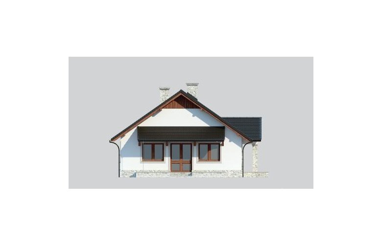 Projekt domu dwurodzinnego LK&806 - elewacja 3