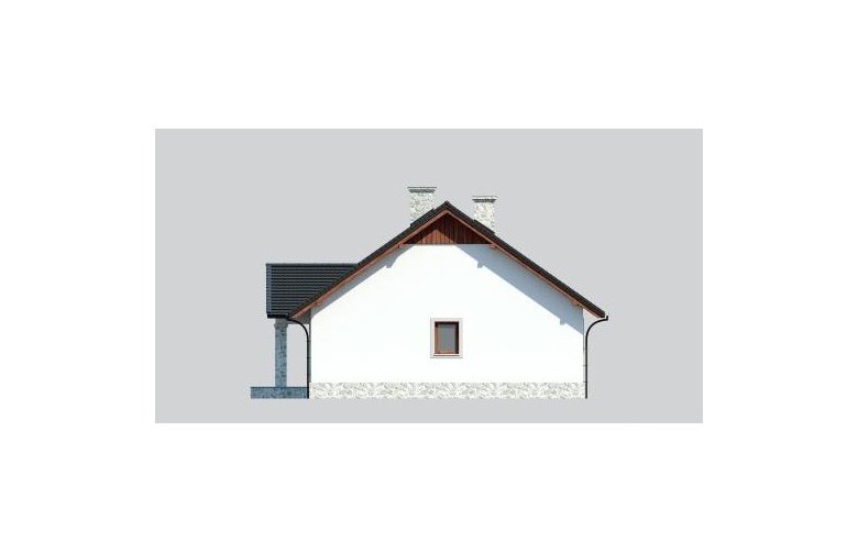 Projekt domu dwurodzinnego LK&806 - elewacja 4