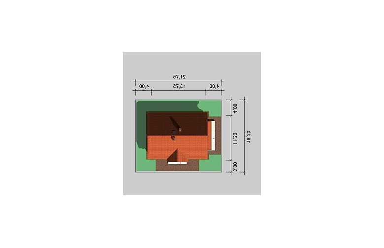 Projekt domu dwurodzinnego LK&806 - Usytuowanie - wersja lustrzana