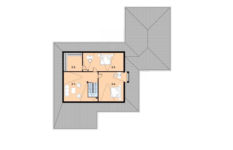 Projekt domu jednorodzinnego A-121 - 