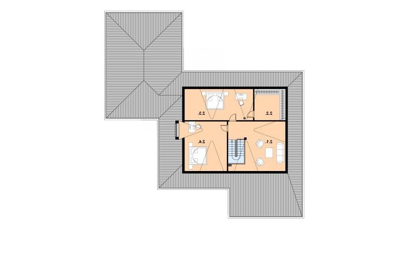 Projekt domu jednorodzinnego A-121 - 