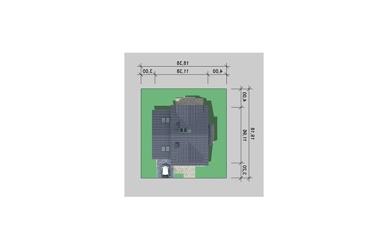 Projekt domu wielorodzinnego LK&826 - Usytuowanie - wersja lustrzana