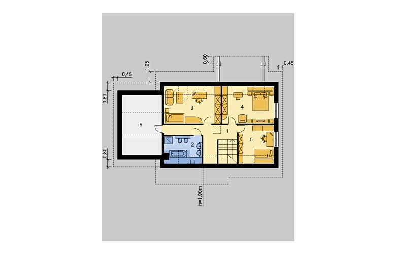 Projekt domu wielorodzinnego LK&838 - poddasze