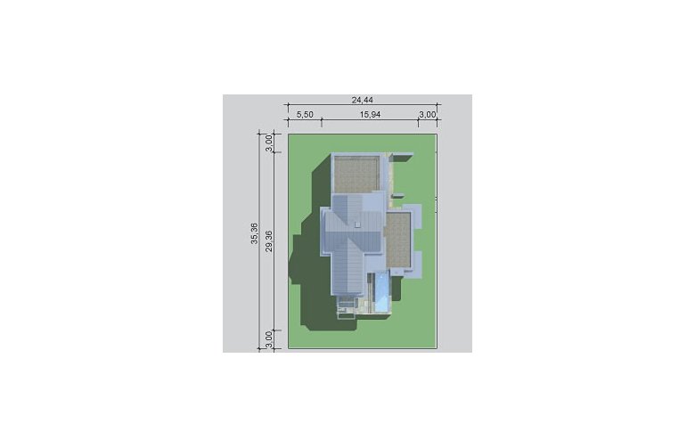 Projekt domu z poddaszem LK&845 - Usytuowanie