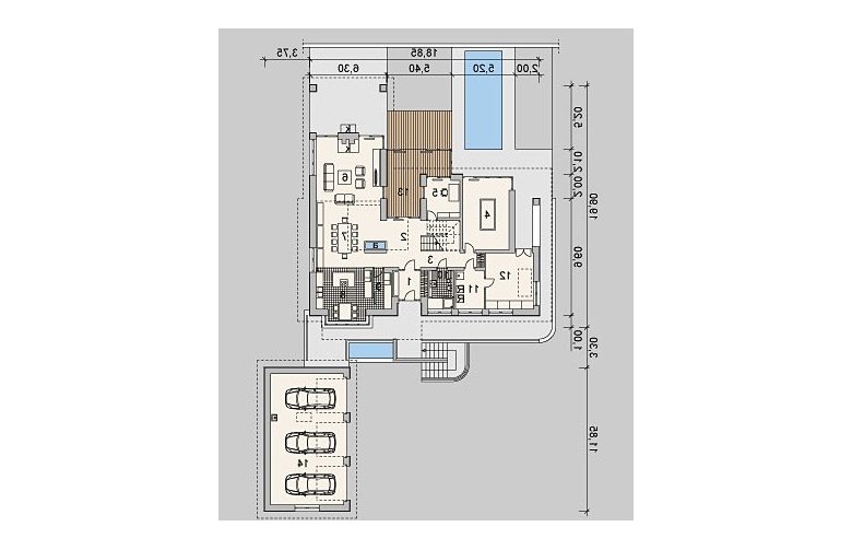 Projekt domu szkieletowego LK&846 - parter