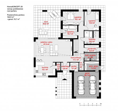 Rzut projektu Homekoncept 28