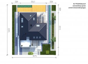 Usytuowanie budynku Homekoncept 28 w wersji lustrzanej