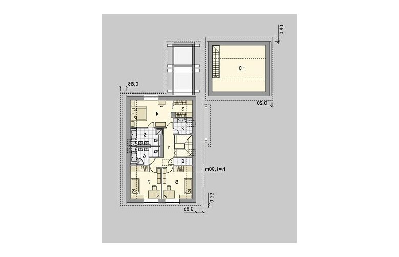 Projekt domu wielorodzinnego LK&850 - poddasze