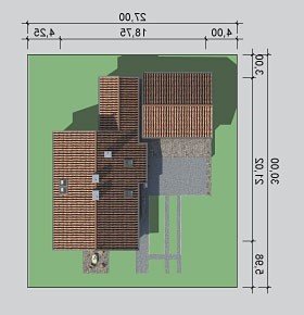 Usytuowanie budynku LK&850 w wersji lustrzanej