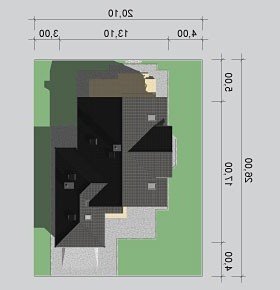 Usytuowanie budynku LK&856 w wersji lustrzanej