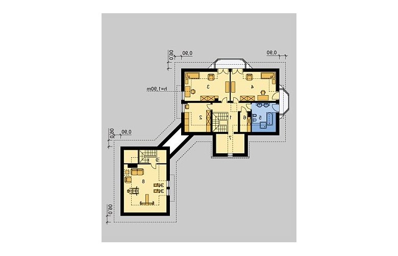 Projekt domu piętrowego LK&864 - poddasze