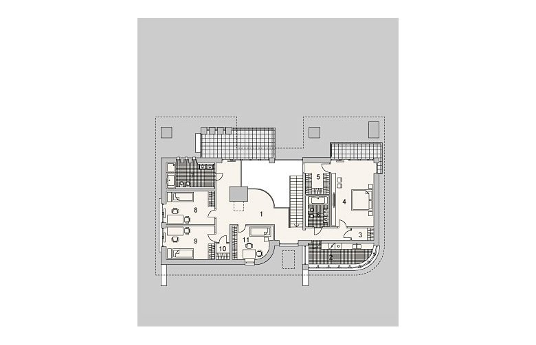 Projekt domu szkieletowego LK&872 - piętro