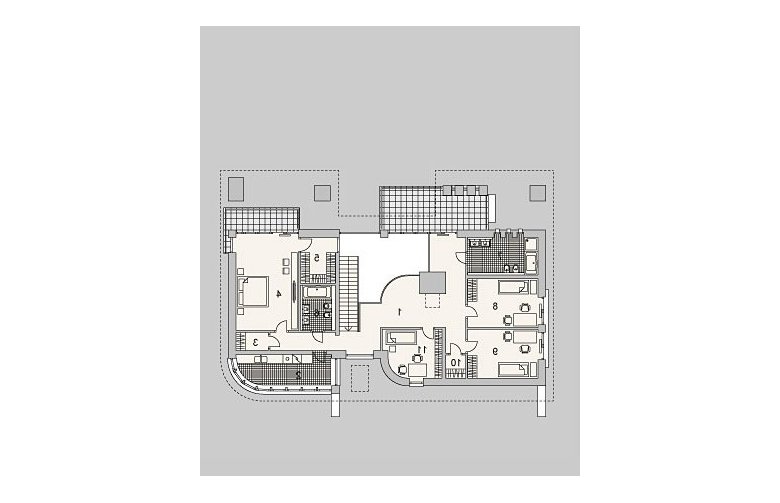 Projekt domu szkieletowego LK&872 - piętro